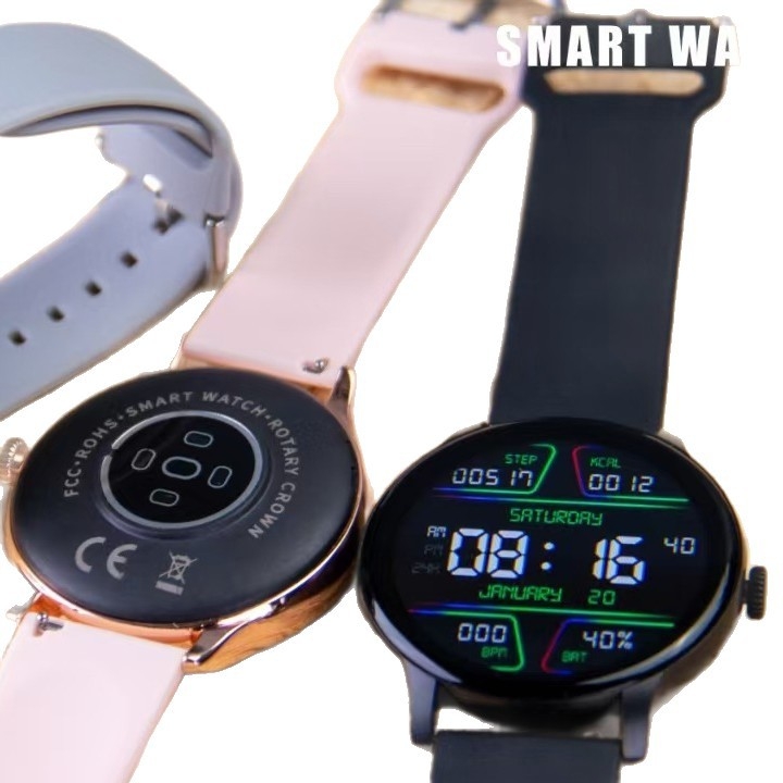 GT2 Smartwatch AMOLED rotund cu apeluri Bluetooth, încărcare wireless, rezistent la apă zilnic, monitorizare ritm cardiac și somn