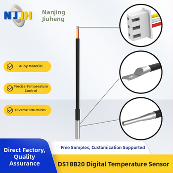 DS18B20 digitalni senzor temperature s nehrđajućim čeličnim sondom, plug-in ugradnja, raspon -50°C do 125°C, NJJH