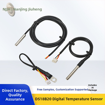 DS18B20 digitalni senzor temperature s nehrđajućim čeličnim sondom, plug-in ugradnja, raspon -50°C do 125°C, NJJH