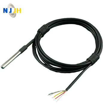 DS18B20 digitalni senzor temperature s nehrđajućim čeličnim sondom, plug-in ugradnja, raspon -50°C do 125°C, NJJH