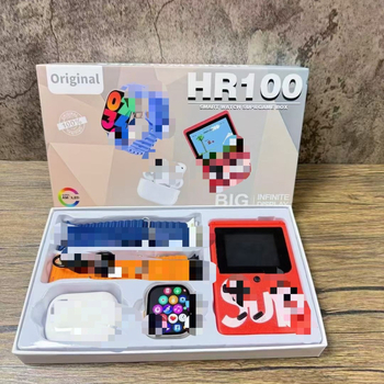 HR100 Smartwatch Ultra3+ με κονσόλα παιχνιδιών, σετ 4 λουράκια — παρακολούθηση καρδιακού ρυθμού, SpO2, παρακολούθηση ύπνου, αρτηριακή πίεση, αδιάβροχο