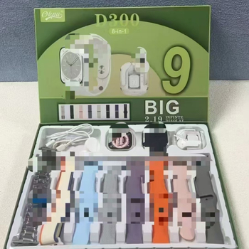 Set ceas inteligent D300 cu căști Bluetooth opt în unu, încărcare wireless, carcasă din aliaj de aluminiu, cadran pătrat, monitorizare sănătate (ritm cardiac, SpO2, tensiune arterială, somn)
