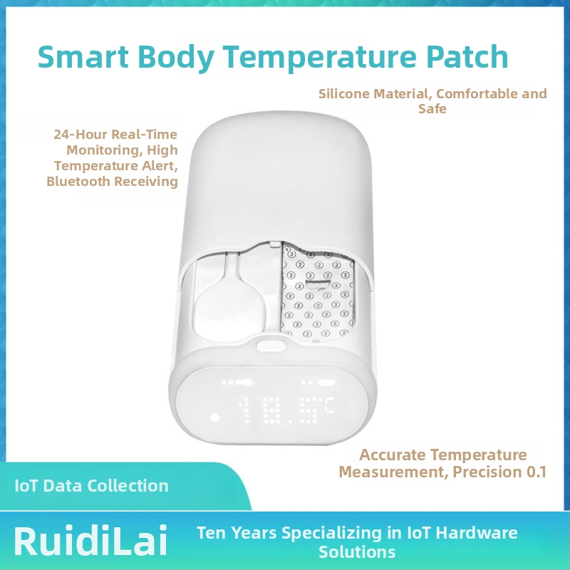 Bluetooth intelligentne kehatemperatuuri kleebis – 24-tunnine reaalajas palaviku jälgimine termomeeter imikutele ja väikelastele