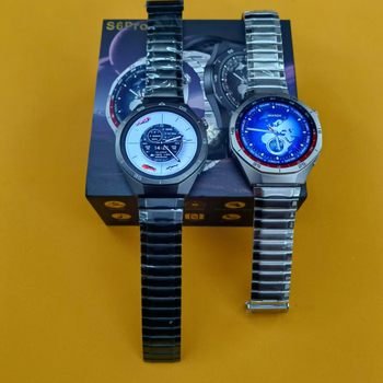 Smartwatch S6Pro GT séria, kruhový AMOLED displej, bezdrôtové nabíjanie, Bluetooth hovory, sledovanie srdcového tepu a spánku