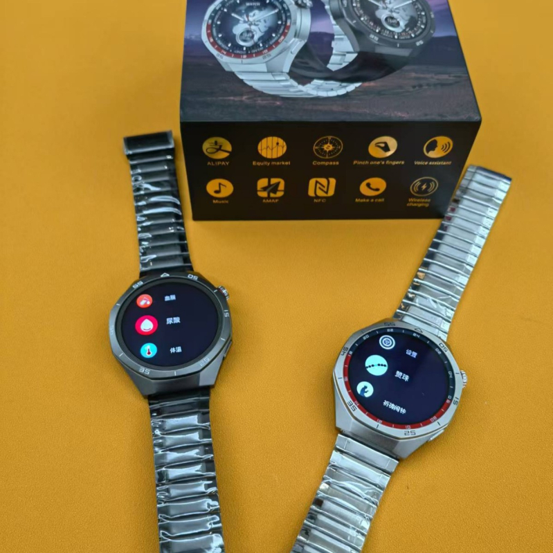 Smartwatch S6Pro GT séria, kruhový AMOLED displej, bezdrôtové nabíjanie, Bluetooth hovory, sledovanie srdcového tepu a spánku