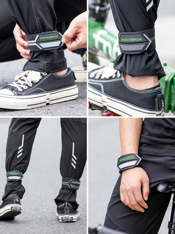 ROCKBROS Reflektirajuća traka za ruku/nogu za noćnu vožnju bicikla — poliester, prilagodljiva obrada