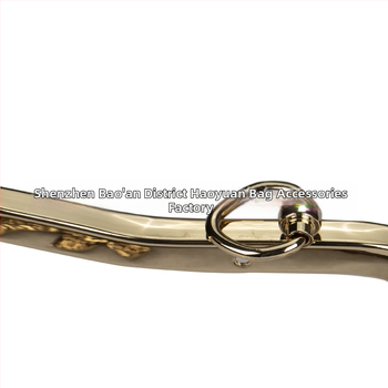 Zlatistý oblúkový závitový úchyt pre rukoväť na DIY tašky, so skrutkami