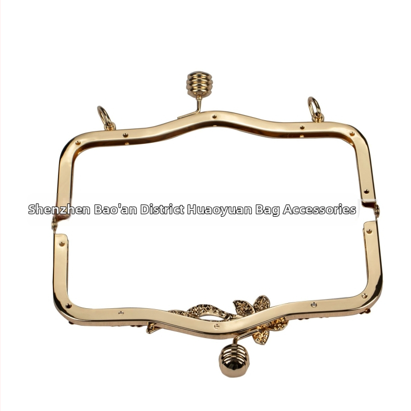 Zlatistý oblúkový závitový úchyt pre rukoväť na DIY tašky, so skrutkami