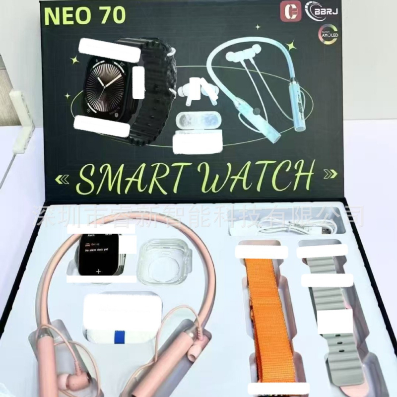 NEO 70 okosóra Bluetooth-hívásokkal, TFT kijelző, mindennapi vízállóság, 7–14 napos akkumulátor-üzemidő, pulzusmérés