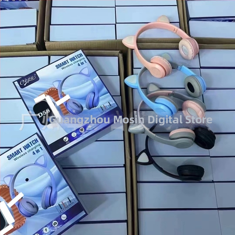 Chytré hodinky a set slúchadiel – Bluetooth volania, zdravotné meranie: srdcový tep, krvný tlak, kyslík v krvi, sledovanie spánku, vodeodolné, IPS displej, bezdrôtové/magnetické nabíjanie