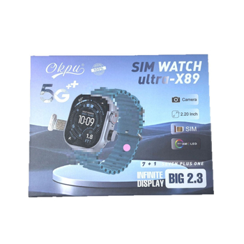 Smartwatch SIMwatchultraX89 - 7-in-1 sportski sat s mjerenjem otkucaja srca, krvnim tlakom, pedometrom, praćenjem sna, Bluetooth povezanost