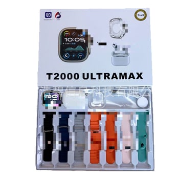 Pametni sat T2000 Ultramax s Ultra3 remenom — 7+3 sportski pedometar, broj otkucaja, krvni tlak, zasićenost krvi kisikom, praćenje sna, NFC