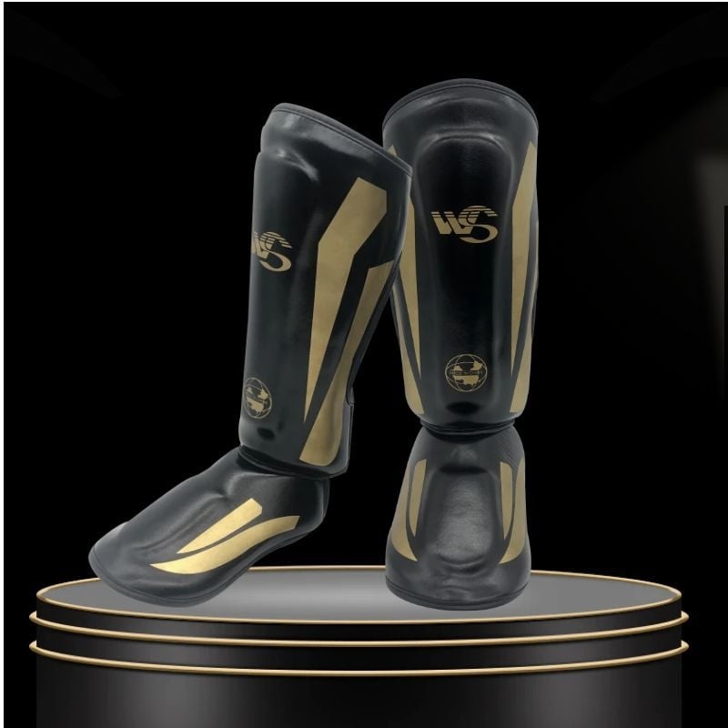 Защита за крак за бокс с PU кожа и пяна с висока плътност, защита на прасците, за възрастни