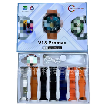 V18Promax kručni pametni sat s Bluetooth pozivima, obavijestima o porukama, brojačom koraka, mjerenjem otkucaja srca i krvnog tlaka