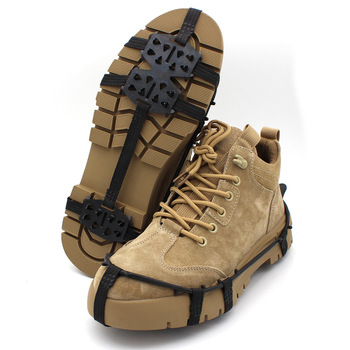 Ледени котки за обувки, 24-зъба, със зъби от манганова стомана, компактни за алпинизъм и риболов при дъжд и сняг