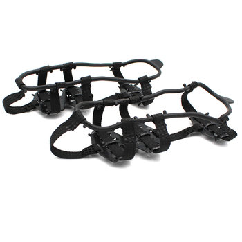 Ледени котки за обувки, 24-зъба, със зъби от манганова стомана, компактни за алпинизъм и риболов при дъжд и сняг