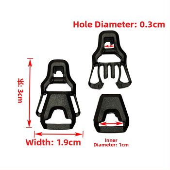 Plastová pracka s kruhovým otvorom 3 mm pre 3 mm popruh – doplnok pre tašky, Jinshengjin, rozšírenie a zníženie záťaže