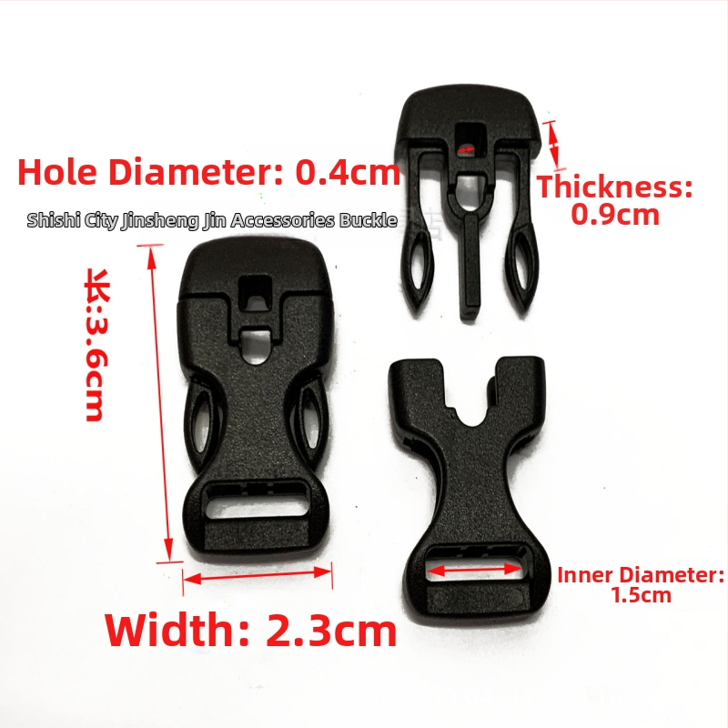 Plastová pracka s kruhovým otvorom 3 mm pre 3 mm popruh – doplnok pre tašky, Jinshengjin, rozšírenie a zníženie záťaže