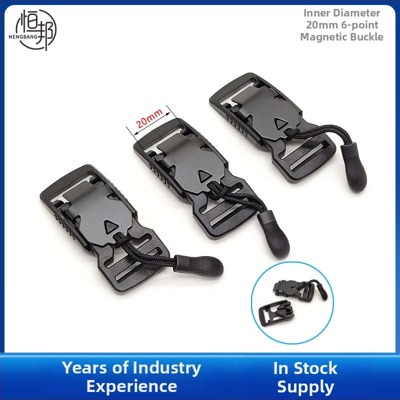 Poloviemetálová magnetická spona s rýchlym uvoľnením pre príslušenstvo batožiny – plast+železo, elektroplatovanie, Hengbang Hardware