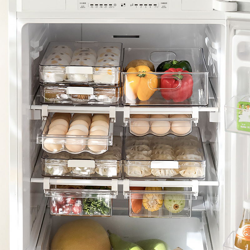 Κουτί αποθήκευσης για συρτάρι ψυγείου, ιαπωνικού στυλ, πλαστικό τροφίμων υψηλής ποιότητας, αποθήκευση και διατήρηση φρεσκάδας λαχανικών και φρούτων