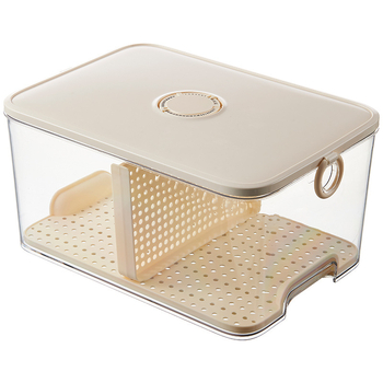 Κουτί Αποθήκευσης Ψυγείου – Πλαστικό, Διατηρεί τη Φρεσκάδα, Σφραγίζεται, Αποστραγγίζει, Μοντέρνο Μινιμαλιστικό Στυλ