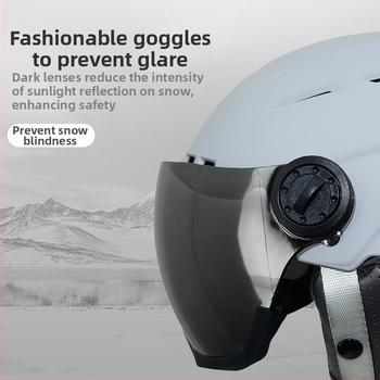 MOON ABS ски каска с интегрирани зимни очила, унисекс, пълно лице, за възрастни