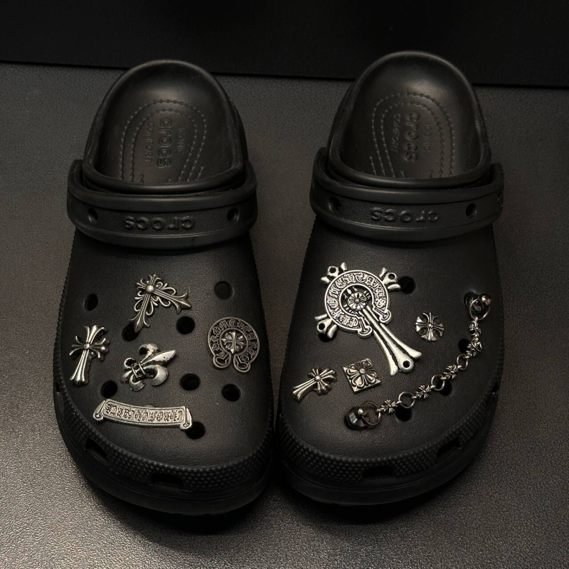NIWAN CC Metalni križni dekorativni kopča za sandale – Retro stil, Model CC, za sve sezone
