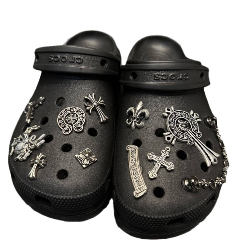 NIWAN CC Metalni križni dekorativni kopča za sandale – Retro stil, Model CC, za sve sezone