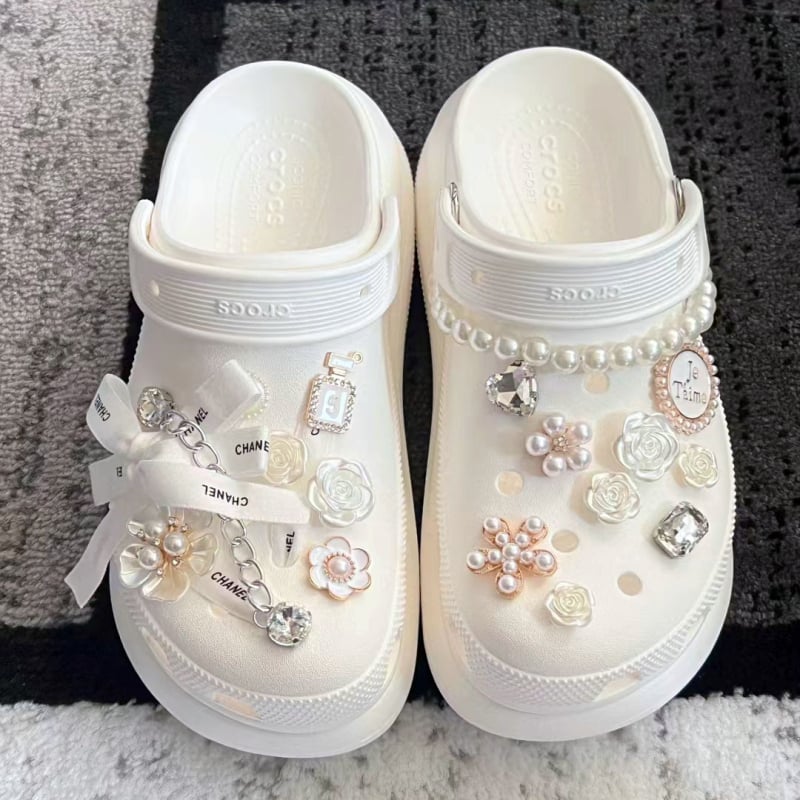 Dekorativni dodatak za cipele Flower Bow za sandale i papuče, marka Feiyue, model Flower Bow, pogodan za ljeto, proljeće i jesen, stil: kao na slici