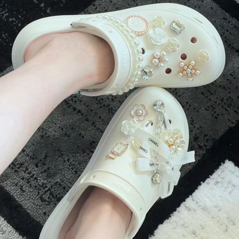 Dekorativni dodatak za cipele Flower Bow za sandale i papuče, marka Feiyue, model Flower Bow, pogodan za ljeto, proljeće i jesen, stil: kao na slici