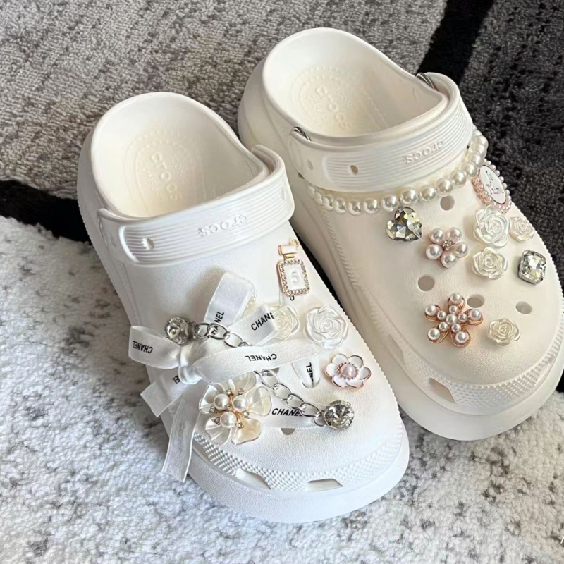 Dekorativni dodatak za cipele Flower Bow za sandale i papuče, marka Feiyue, model Flower Bow, pogodan za ljeto, proljeće i jesen, stil: kao na slici