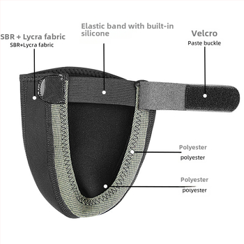 Kültéri kerékpáros cipővédők – lyukasztott alj, elasztikus állítható felső rész, szélvédő és meleg védelem, önzáró kialakítás; Anyagok: Lycra, SBR, poliészter, szilikon, Velcro, bőr; Modell: Kettő; Minden évszakra