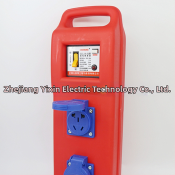 Prenosné rozdeľovacie puzdro, vodotesné puzdro pre stavenisko, IP54, 16A, puzdro z polypropylénu, kryt z polypropylénu/nylónu, séria vodotesných boxov