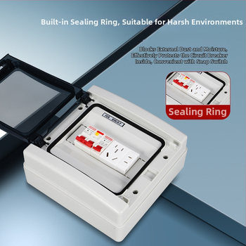 HA-8WAY 8-pólový istič, ABS materiál, vonkajšie vodotesné, prachuodolné, ochrana proti úniku prúdu