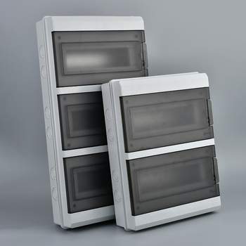 HT серия водоустойчива външна разпределителна кутия, повърхностно монтирана, 3-36 вериги, IP65, ABS корпус, PS капак