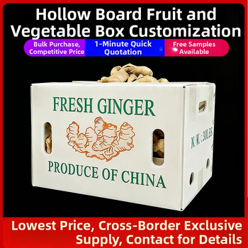 PP krabica na ovocie a zeleninu s dutou doskou, vodotesná, skladacia, nosnosť 50