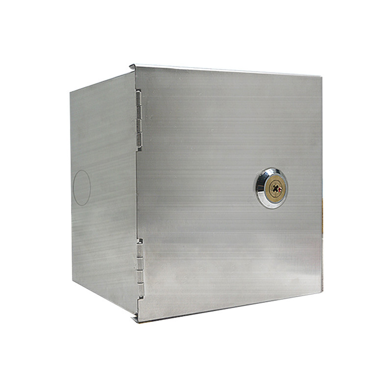 Външна 86-тип кутия от неръждаема стомана за защита от кражба с ключалка за захранване и розетка (IP45, корпус от неръждаема стомана, 10 A номинален ток)