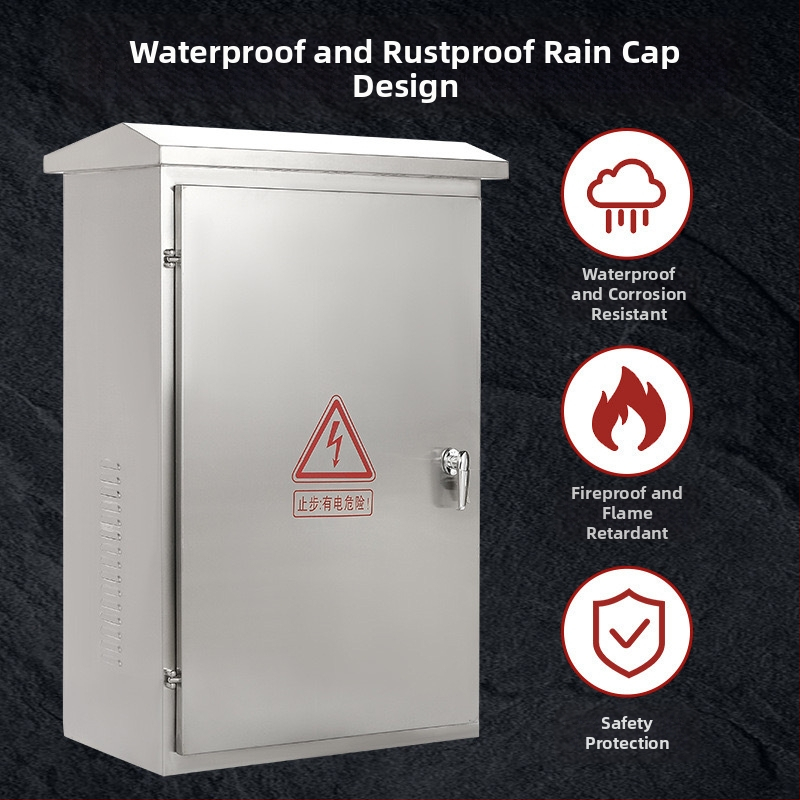 Εξωτερικός αδιάβροχος πίνακας διανομής από ανοξείδωτο χάλυβα 304, IP54, δάπεδο εγκατάστασης, για έλεγχο χαμηλής τάσης και παρακολούθηση ασφάλειας, 65 κυκλώματα, 25 σειρές.