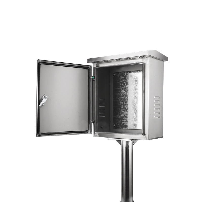 Външна дъждоустойчива кутия за разпределение от неръждаема стомана, 1 контур, 2 реда превключватели, номинален ток 63 A, дебелина на плочата 1.0 мм