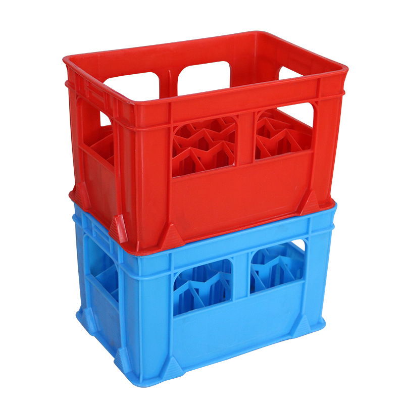 Coș de băuturi HDPE cu 24 compartimente, Cutie pentru bere, Turnare prin injecție într-un singur ciclu, Capacitate de încărcare 50, Rezistent la apă și umezeală, Brand Qibo Plastic Industry