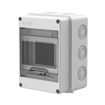 HT-8 водоустойчив разпределителен шкаф за външна употреба, винтово монтиран, 8 контури, IP65, ABS корпус