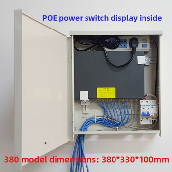 AN.S.BO AN-380 PoE prepínač vo vodotesnom kryte pre monitorovacie sieťové zariadenia (vnútorné/vonkajšie)