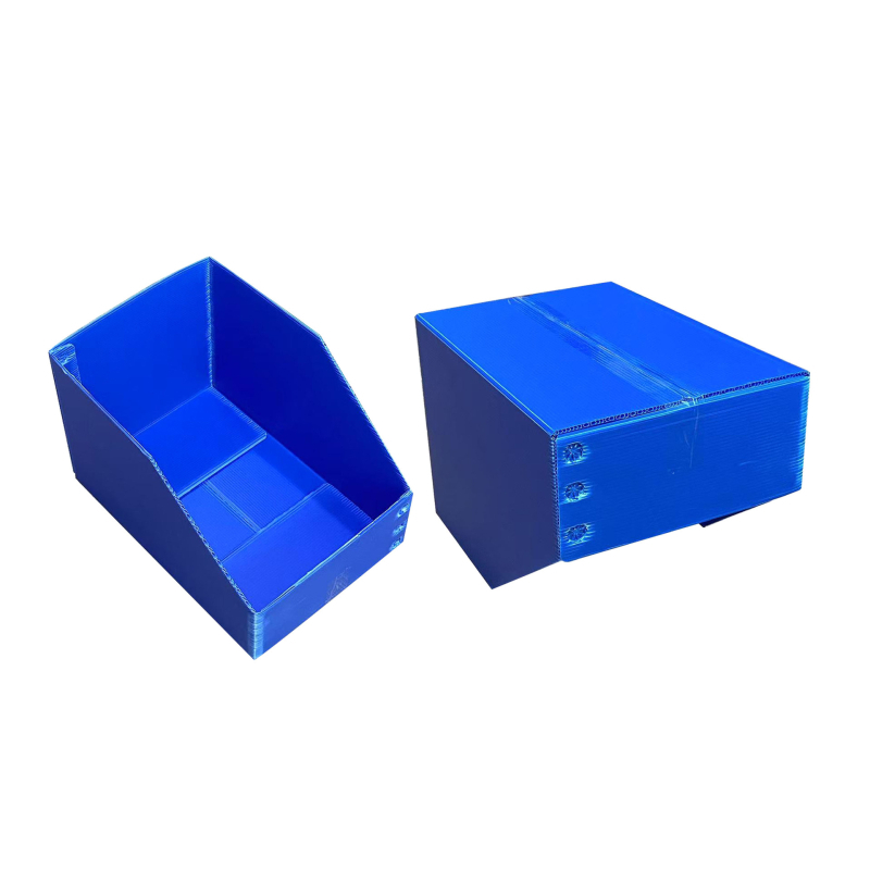 Cutie turnover din plastic PP pentru depozitare, grosimea pereților 5 mm, personalizare la comandă, imprimare logo disponibilă