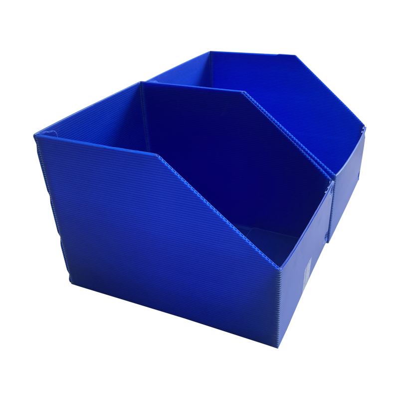 Cutie turnover din plastic PP pentru depozitare, grosimea pereților 5 mm, personalizare la comandă, imprimare logo disponibilă