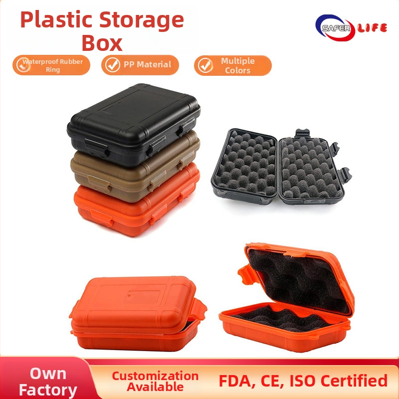 Saferlife PP plastová schránka na skladovanie pre fotoaparát a presné prístroje, vodotesná organizačná krabička, All-in-One prevedenie, s logom