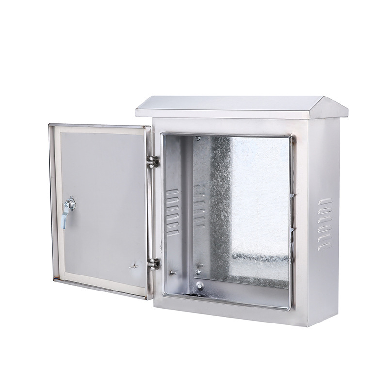 Външен водоустойчив стенен шкаф за разпределение от неръждаема стомана, IP65, размери 500x400x180, персонализируеми вериги, шкаф за превключване/мрежа
