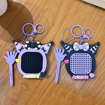 Breloc din ABS, tablă de desen cu mărgele magnetice, design nod fluture, stil drăguț