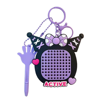 Breloc din ABS, tablă de desen cu mărgele magnetice, design nod fluture, stil drăguț