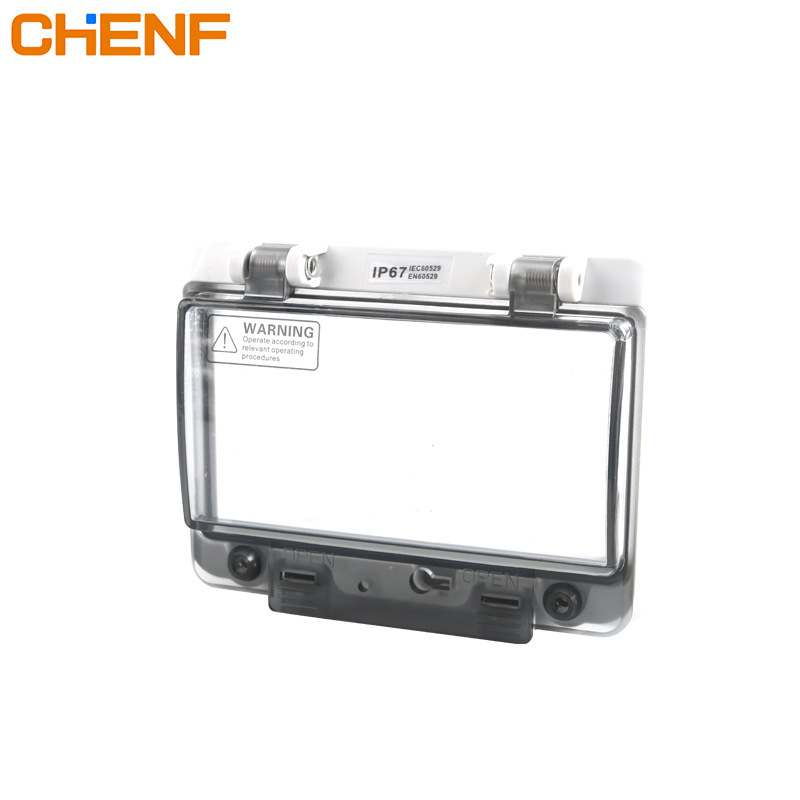 Водоустойчива прозорна защитна капачка за C45 превключвател, панелно монтиране, IP67, PC корпус, 5 мм дебелина, CE сертифициран