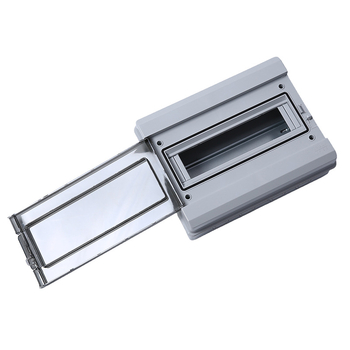 Пластмасова кутия за разпределение с ключалка, водоустойчива, повърхностно монтирана, с защита от автоматичен прекъсвач за външно осветление